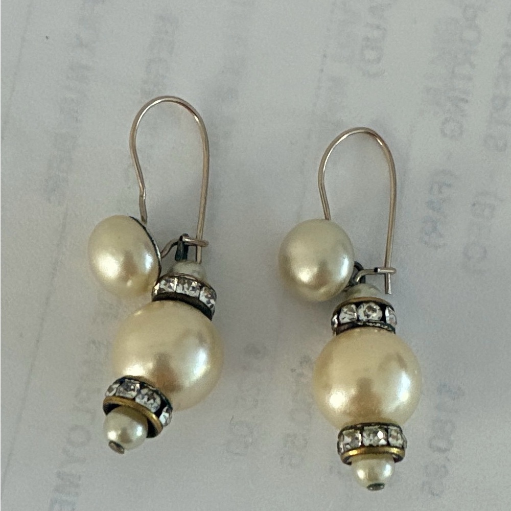 Vintage Elegant Pearl Drop Earrings